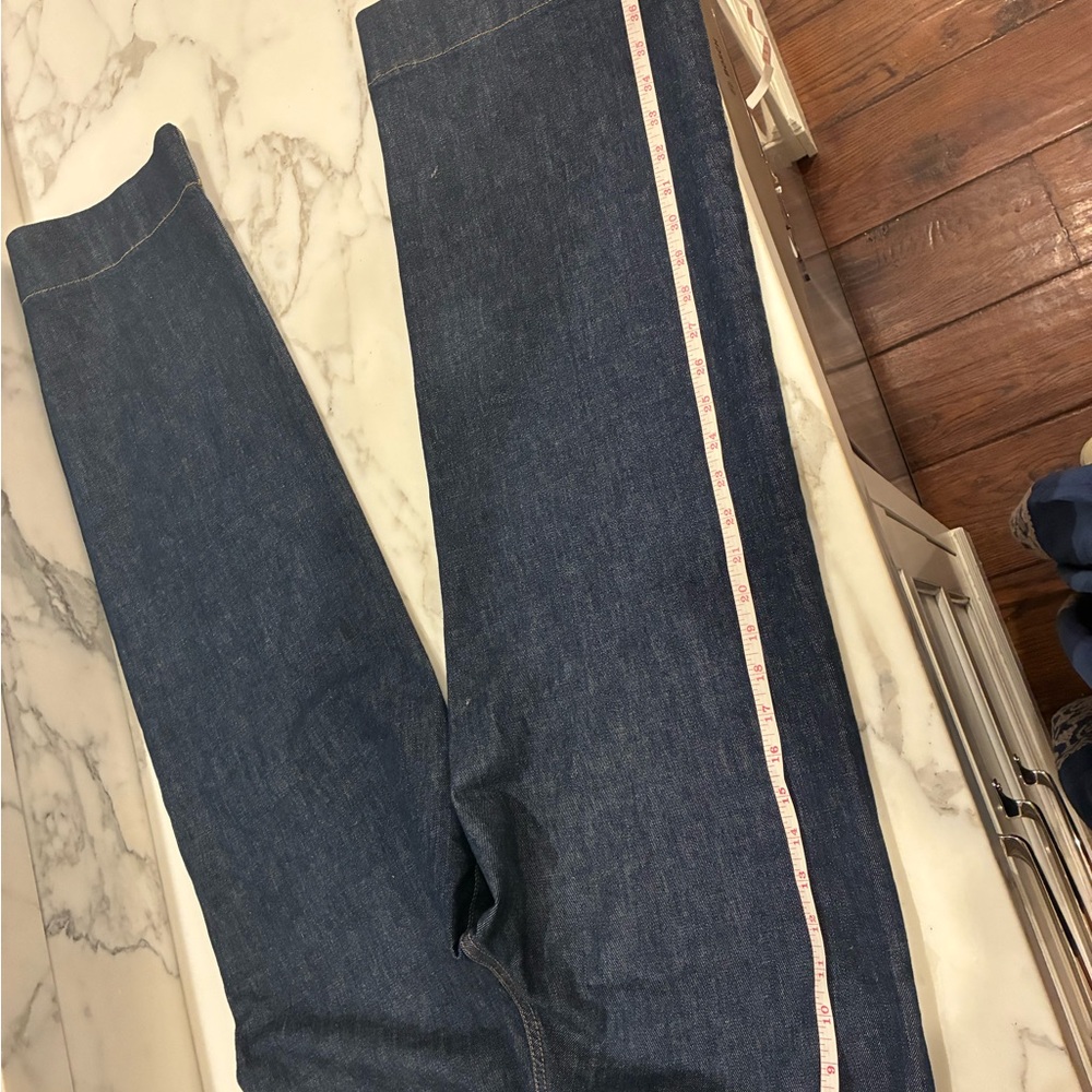 Scanlan Theodore Dark Blue Cropped Wide-Leg Jeans - Picture 8 of 12